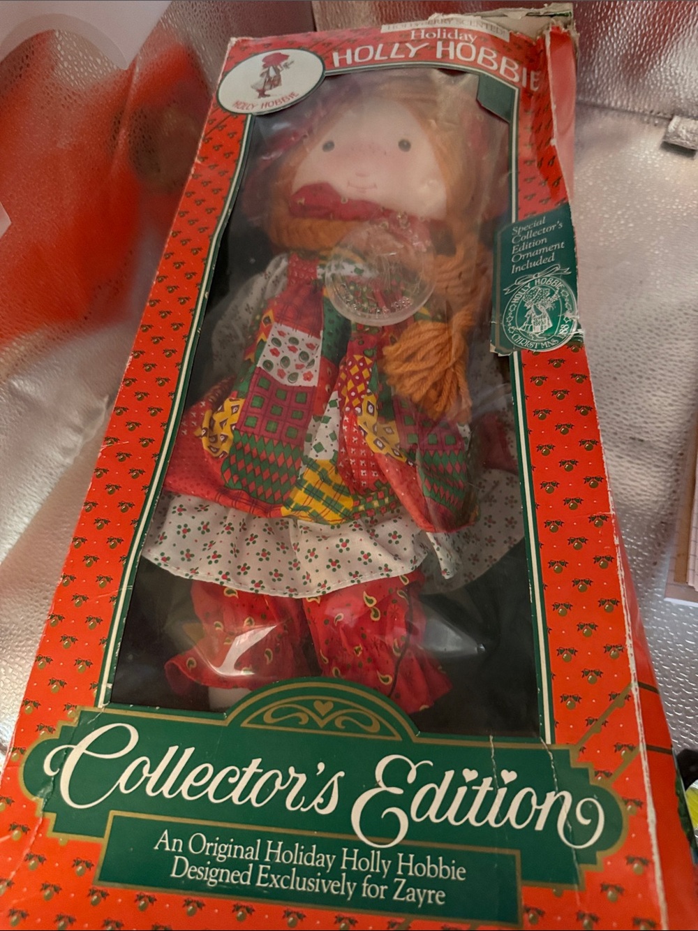 Vintage Holiday Holly Hobbie Collector's Edition Doll - Red & Green Outfit